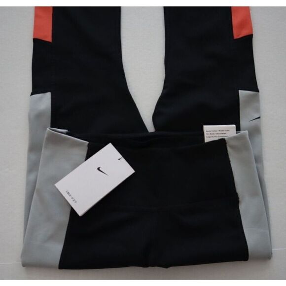 Nike One DD4574-011 Women's Sz S Colorblocked DRI-FIT Mid-Rise 7/8 Leggings - Picture 3 of 9